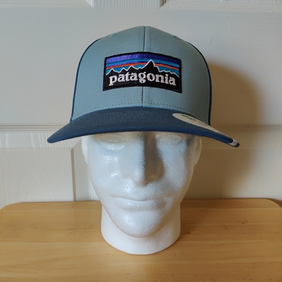 Patagonia P-6 Logo Roger That Hat Big Sky Blue - Picture 3 of 9